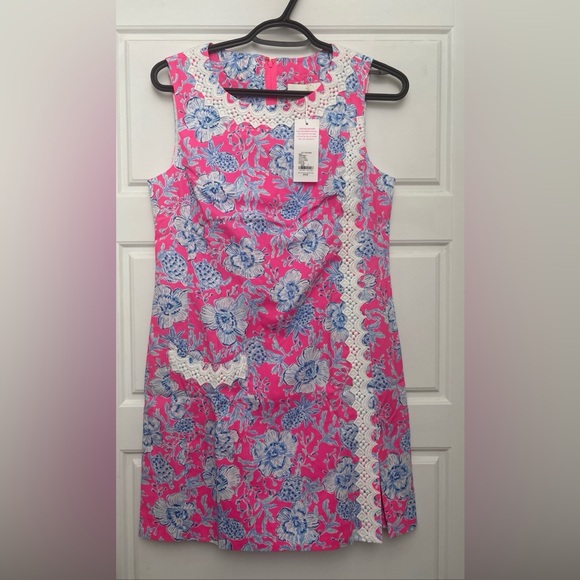 Lilly Pulitzer Dresses & Skirts - Lilly Pulitzer Ginge Shift Romper Dress Roxie Pink Wave N Sea Size 2 NEW